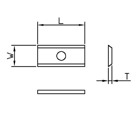 Vendeplatte HM 17,0x12x1,5 mm HWE 35° - universal (T04F-CR)
