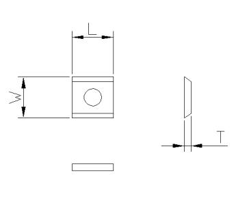 Vendeplatte HM 10,0x12x1,5 mm HWE 35° - universal (T04F-CR)