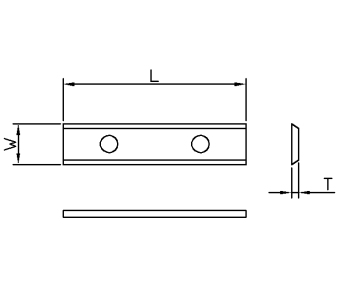 Vendeplatte HM 60x12x1,5 mm HWB 35° til MDF og spånplader (T03SMG)