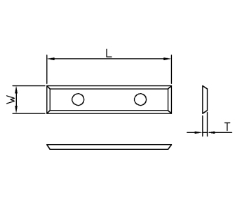 Vendeplatte HM 29,5x12x1,5 mm, Z4, HWB 35° til MDF og spånplade (T03SMG)