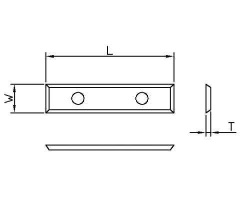 Vendeplatte HM 49,5x9x1,5 mm, Z4, HWE 35° - universal (T04F-CR)