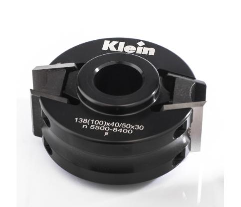 Klein universal profilhoved alu, Ø100x30 mm, til profil og afviser 40/50x4 mm, manuel fremføring, Z2
