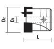 Klein planforsænker HM Ø5/16x20 mm, højre, Z2