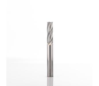Klein skrubfræser MHM (Tinalox), m/spånbryder, Ø6x21x60 mm, Z4, højre, negativ spiral, til rustfri/jernholdige materialer