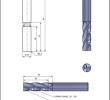 HM-fræser Ø12x36/42x94 mm, Z4, R0,5, cylindrisk - til stål / rustfri