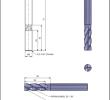 HM-fræser Ø8x24/30x73 mm, Z4, F0,2, cylindrisk - til stål / rustfri